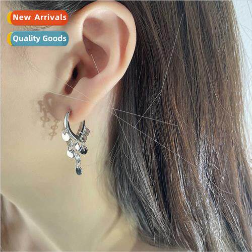 Round small sequins tassel earrings female retro love earrin