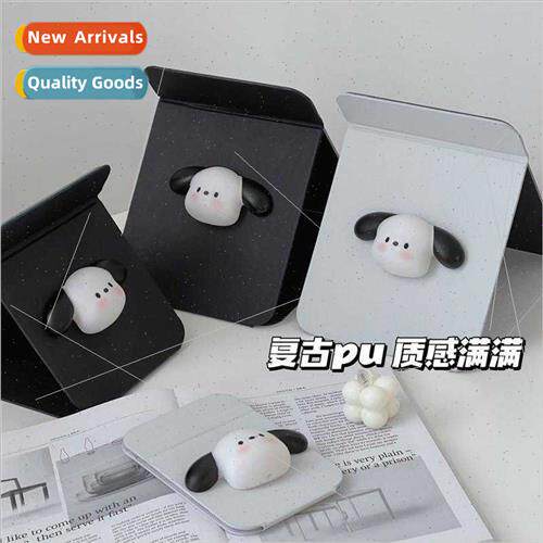Cute puppy folding mirror make-up mirror portable carry-on m