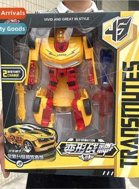 Boys transming biker toy car can be transmed mech man robot