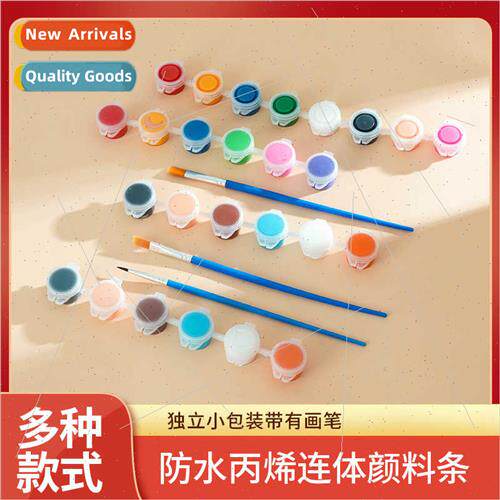 amese acrylic paint strips 6 colors kindergarten 3ml waterpr