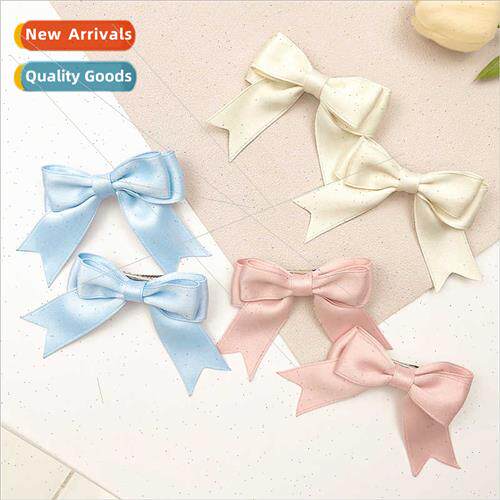 Swallowtail bow hair clips female sweet lovely simple versat