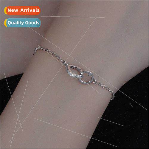 Geometric inlaid diamond hjewelry gift women Korea simple do
