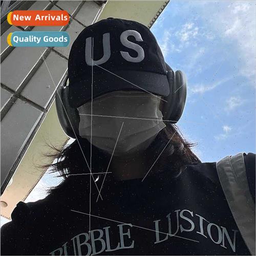 Korean blogger US embroidered duck tongue cap children summe