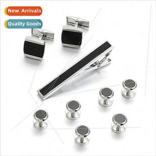 Elegant Boutique Clips Tie Europe Cufflinks