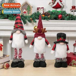 Christmas decorations telescopic figurines faceless old man