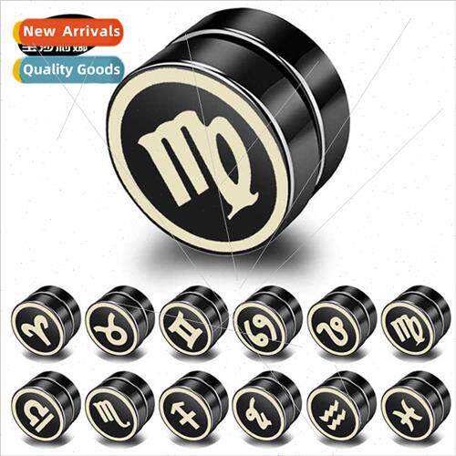 Non-allergenic tanium steel 12 constellations black double-s