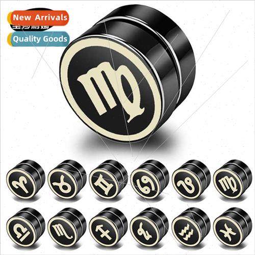 Non-allergenic tanium steel 12 constellations black double-s