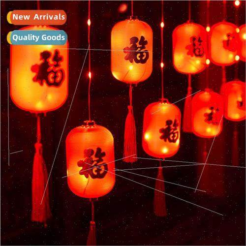 Led lucky lanterns curtain lights Spring Festival arrangemen