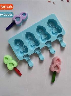4-Pair Love 493 Ice Cream licone Mold Dessert Ice Stick Ice
