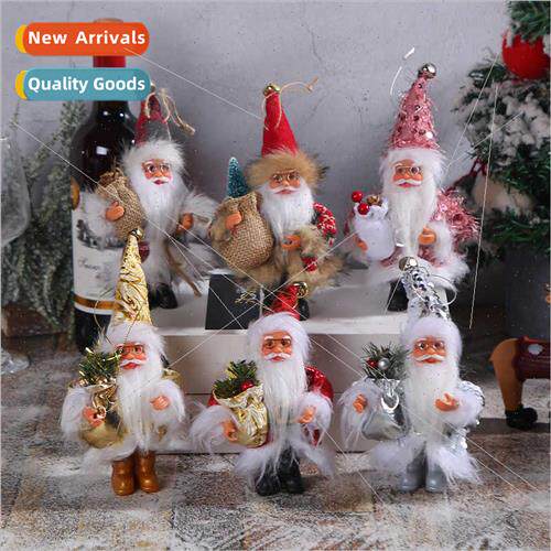 Santa Claus standing posture holding e model doll pendant Ch