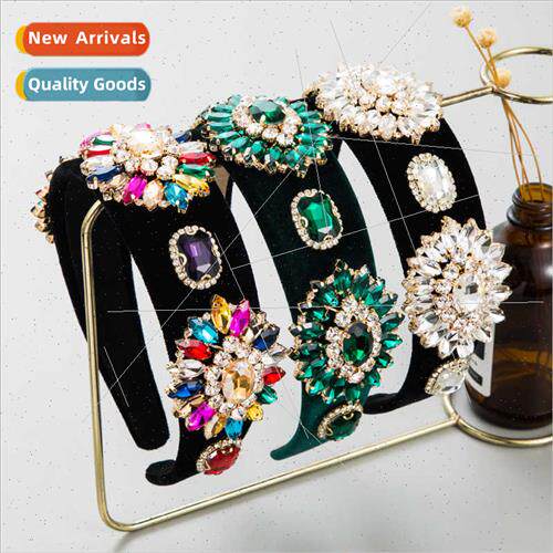 Hair bands Europe new black gold velvet fabric baroque ornat