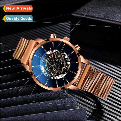 che Fashion Trend Couple Watch Absorbent Alloy Strap Three E