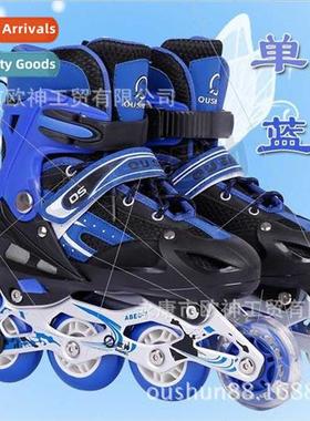 Push button self-adjusting PVC wheels  kids skates roller sk