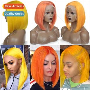 Real hair head covering orang wigs Europe color women bob wi