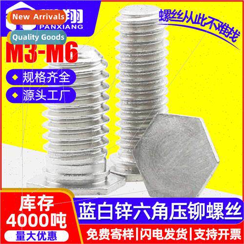 Iron plated blue whe zinc hexagon socket set screws hexagona