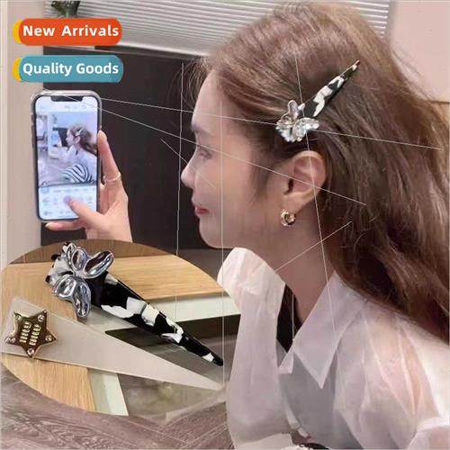 Super designer  hair clips acetate plate large one clip side