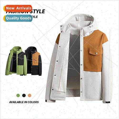 Hooded punching jacket new fall men single punch travel fish