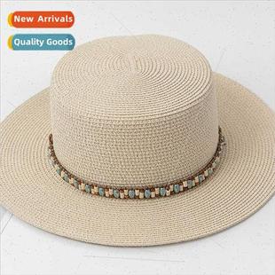weaving bead hat decoration flat Handmade accessories wooden