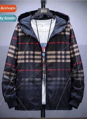 2020 new plaid casual men jacket spring fall clothes Korean