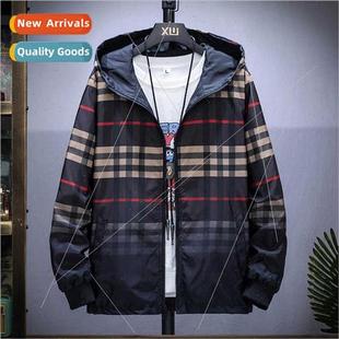 casual men clothes new Korean fall plaid spring 2020 jacket