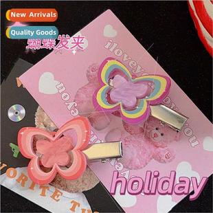 Clip Hair Girls Duckbill Ban Dopamine Butterfly