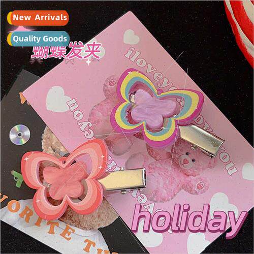 Dopamine Butterfly Hair Clip Girls Duckbill Clip de Clip Ban