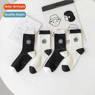 Black socks ltle perfume women sweet collision color whe
