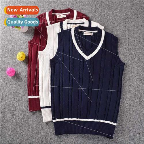 College Brish JK unim V-neck men women twist undershirt stud