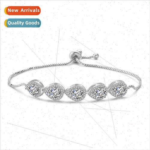 Europe ladies hundred hjewelry water drop diamond zirconia a