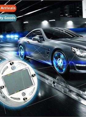 Car flash S02 solar wheel lights LED lights flash flash colo