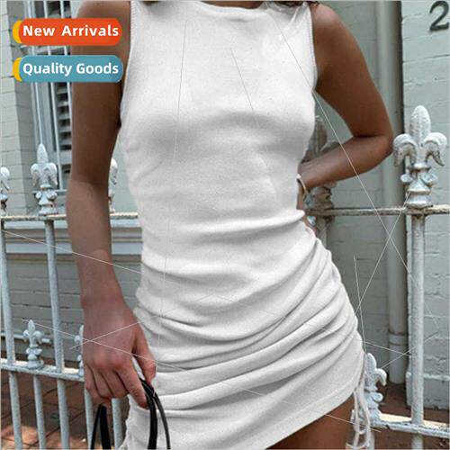 2022 sexy halter spring summer new pure color Europe Uned St