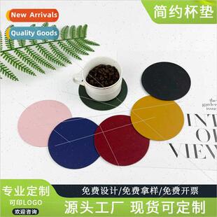 mple can double ized sided LOGO coas leather thickened