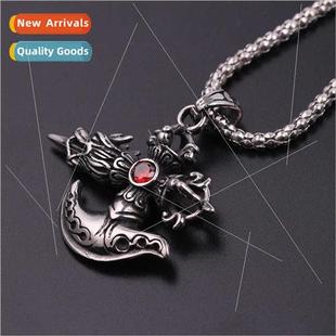 Creative Retro Dragon Sword Encruste Metal Diamond Jewellery