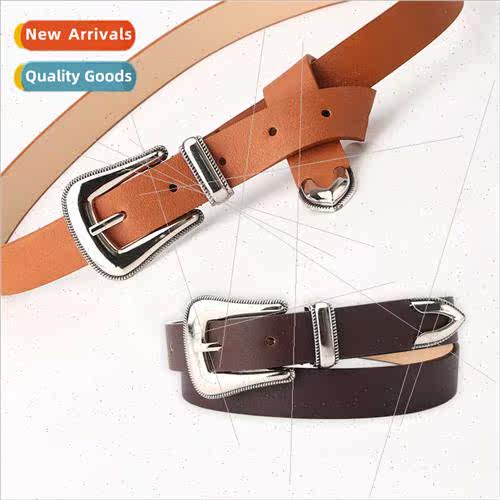 Belt women three-piece alloy pin buckle imation leather belt