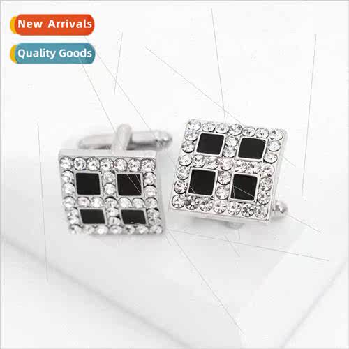Europe men cufflinks square diamond cufflinks fashion French