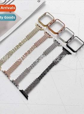 适用Apple diamond metal watch bapple watch87/SE/6/5/4/321 di