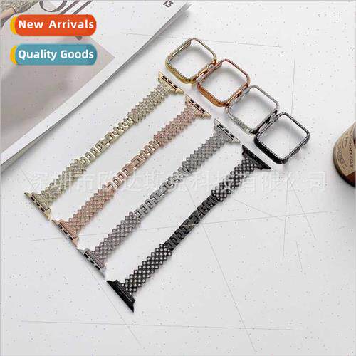 适用Apple diamond metal watch bapple watch87/SE/6/5/4/321 di