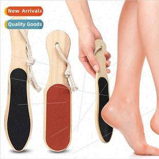 Wooden foot thwart plate double-sided dead skin removal coar