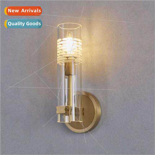 Creative full copper wall lamp post-modern minimalist bedroo