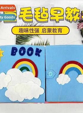 Montessori Teaching Aids Rainbow Felt Cloth Book Toddler Bus