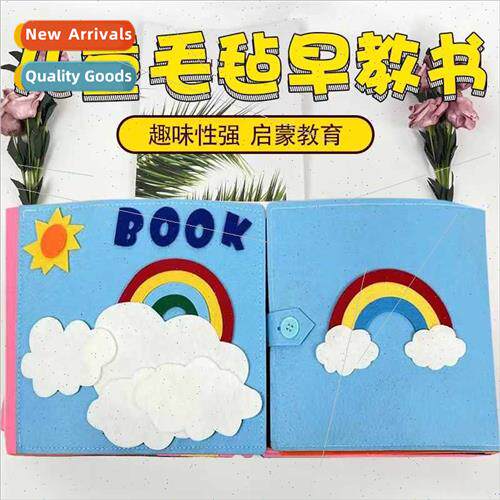 Montessori Teaching Aids Rainbow Felt Cloth Book Toddler Bus