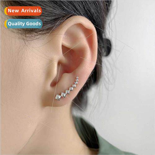Geometric cut diamond earrings fashion Europe tide cool snak