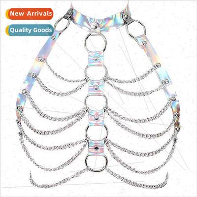 Fashion. Laser Dazzle Colourful Sexy Hot Bondage Waist Chain
