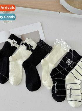 Socks women  spring fall cotton tide mid-calf socks spring i