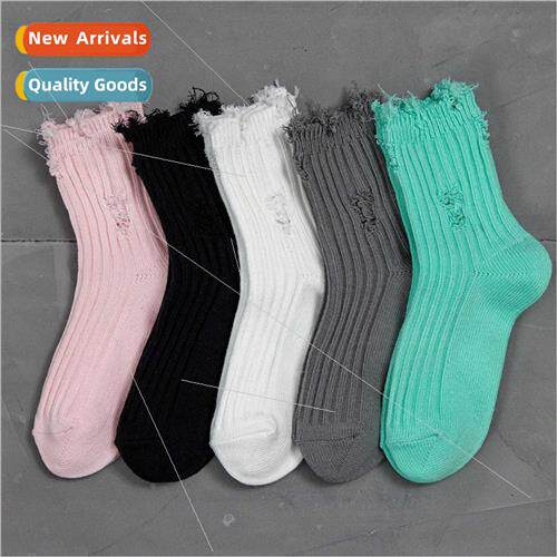 Broken hole socks men women tide socks small red book i outs
