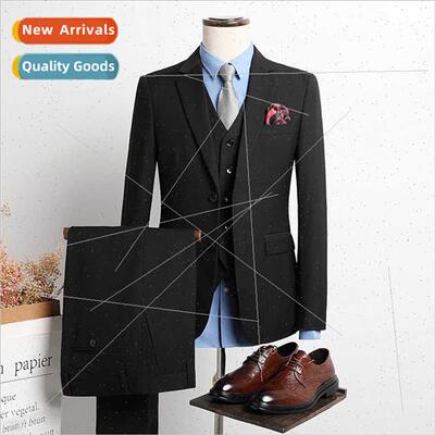 Autumn winter new su men threePCS business mal f groomsmen g