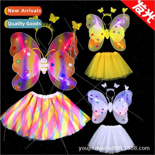 June 1 children stage permance props girls saree tutu angel