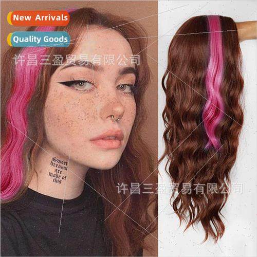 Europe wigs center parted water wave pattern chemical fiber