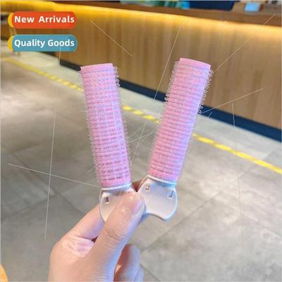 Traceless air bangs clip ehead curling barrel head hairpin h