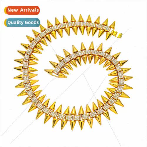 Europe Hip Hop Diamond Encrusted Men Biker Chain Necklace Bu
